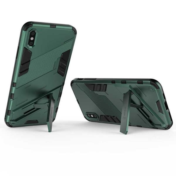 iPhone XS Max iskunkestävä kotelo jalustalla ThinArmor V2