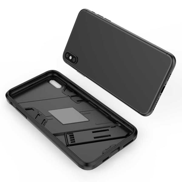 iPhone XS Max iskunkestävä kotelo jalustalla ThinArmor V2