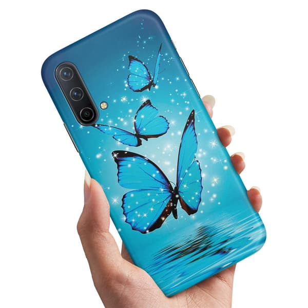 OnePlus Nord CE 5G - Cover/Mobilcover Glitrende Sommerfugle