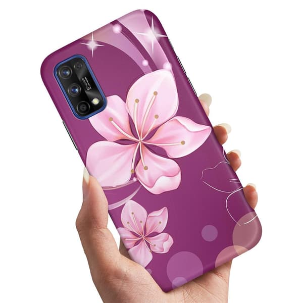 Realme 7 Pro - Kuoret/Suojakuori Valkoinen Kukka