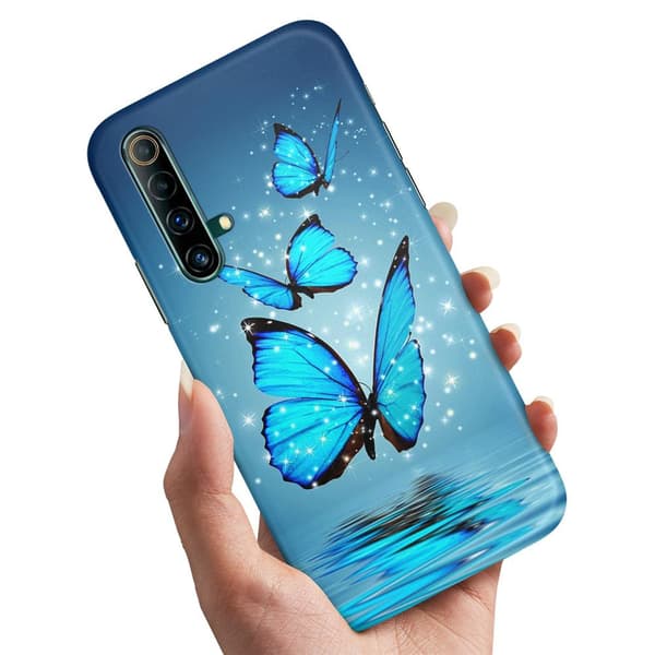 Realme X50 - Cover/Mobilcover Glitrende Sommerfugle