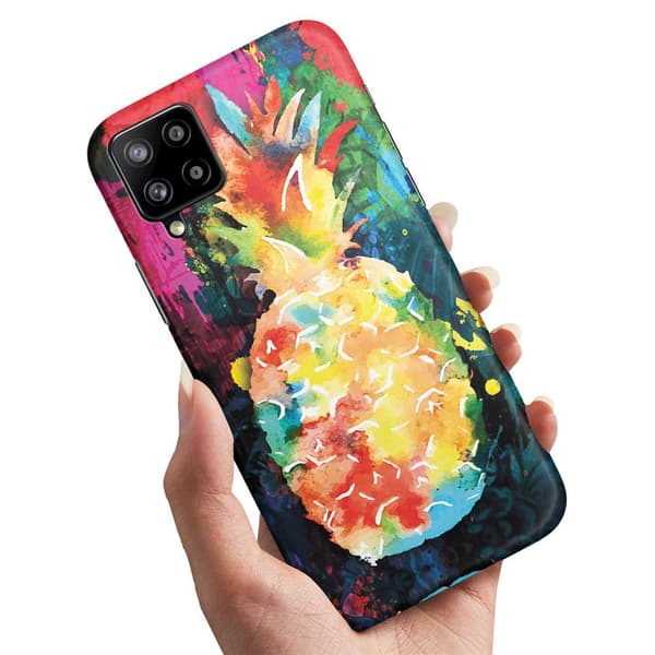 Samsung Galaxy A12 - Deksel/Mobildeksel Regnbue Ananas