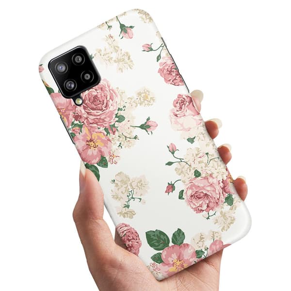 Samsung Galaxy A12 - Cover/Mobilcover Retro Blomster