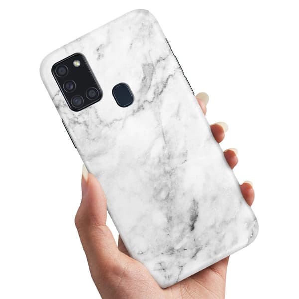 Samsung Galaxy A21s - Cover/Mobilcover Marmor