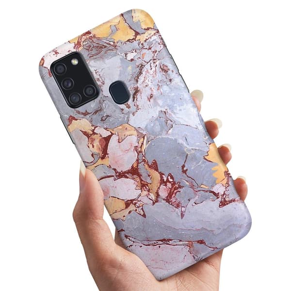 Samsung Galaxy A21s - Cover/Mobilcover Marmor