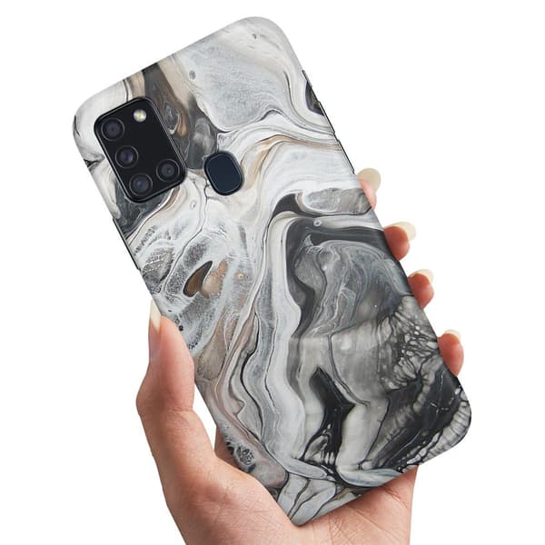 Samsung Galaxy A21s - Cover/Mobilcover Marmor