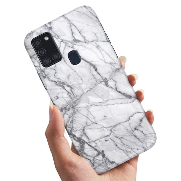 Samsung Galaxy A21s - Cover/Mobilcover Marmor