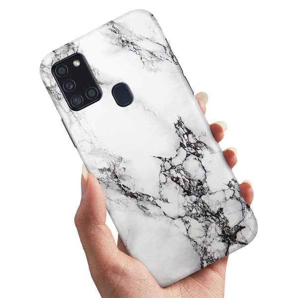 Samsung Galaxy A21s - Cover/Mobilcover Marmor