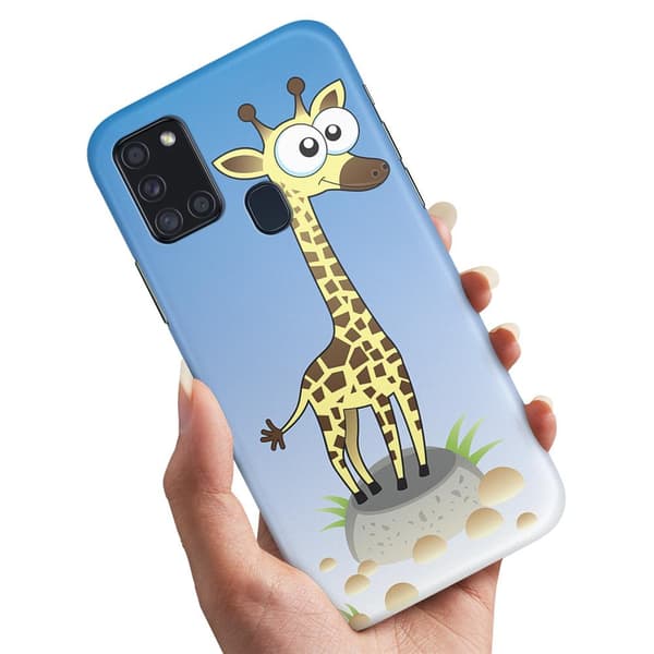 Samsung Galaxy A21s - Deksel/Mobildeksel Tegnet Giraff