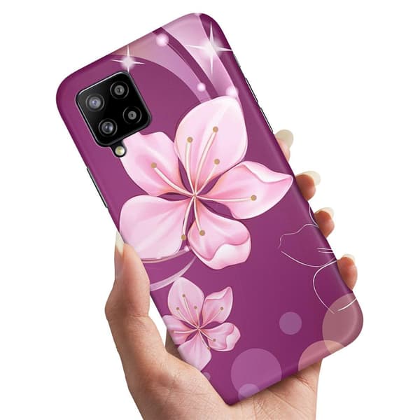 Samsung Galaxy A42 5G - Cover/Mobilcover Hvid Blomst