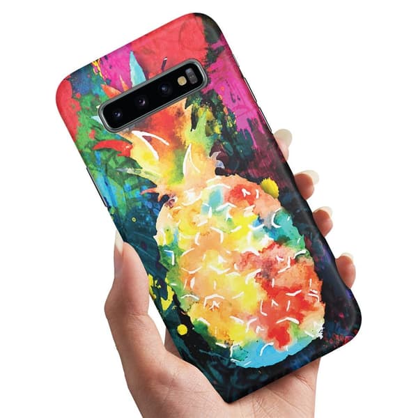 Samsung Galaxy S10 - Kuoret/Suojakuori Sateenkaari Ananas