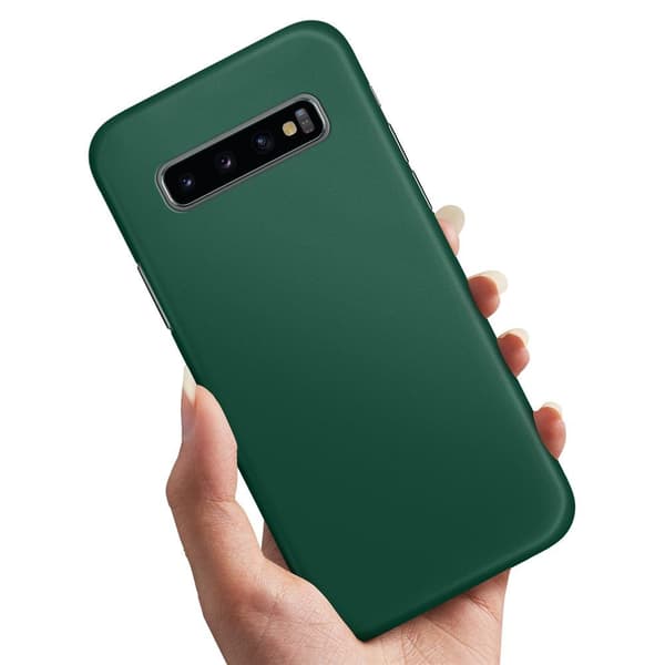 Samsung Galaxy S10e - Cover/Mobilcover Mørkgrøn