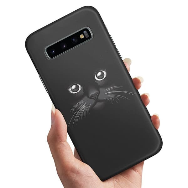 Samsung Galaxy S10e - Skal/Mobilskal Svart Katt