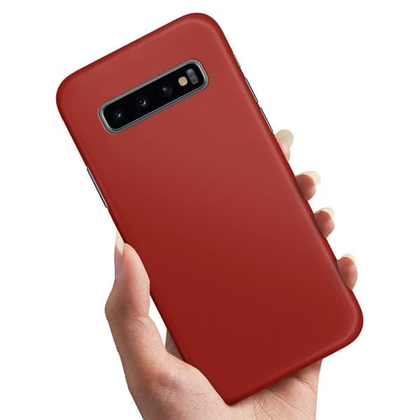 Samsung Galaxy S10 Plus - Cover/Mobilcover Mørkrød