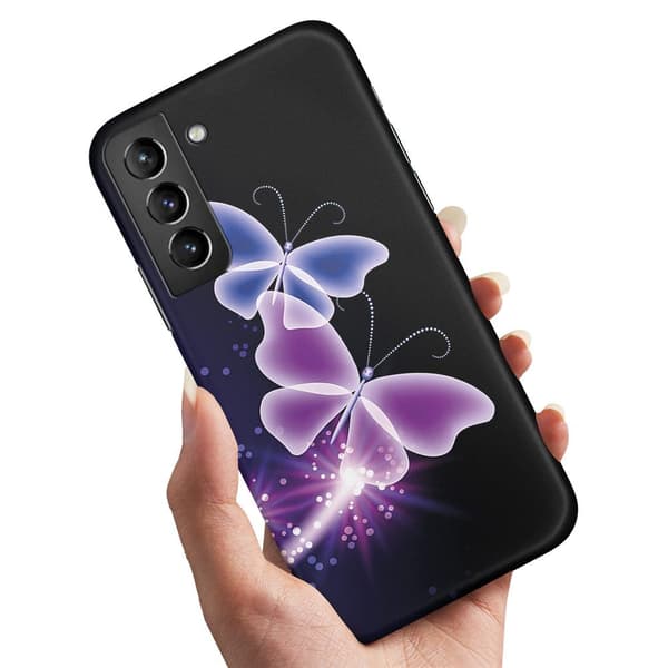 Samsung Galaxy S21 FE 5G - Deksel/Mobildeksel Lilla Sommerfugler