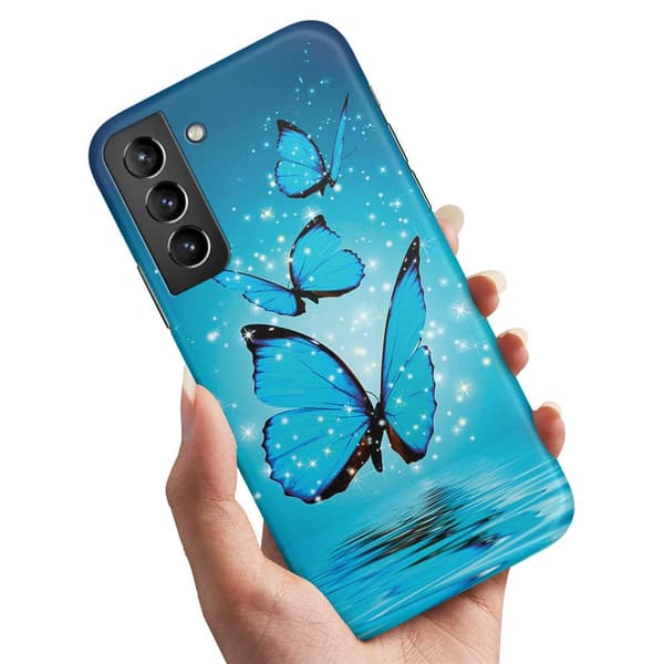 Samsung Galaxy S21 FE 5G - Deksel/Mobildeksel Glitrende Sommerfugler