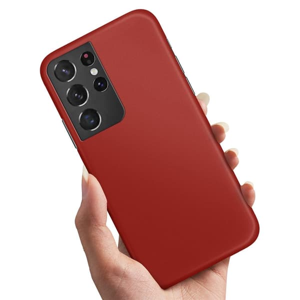 Samsung Galaxy S21 Ultra - Skal/Mobilskal Mörkröd