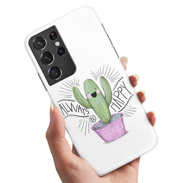 Samsung Galaxy S21 Ultra - Cover/Mobilcover Happy Cactus