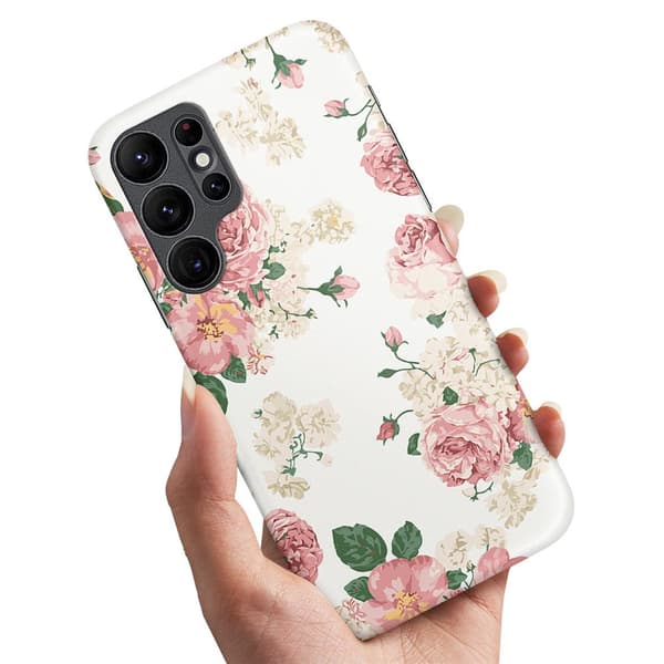 Samsung Galaxy S22 Ultra - Cover/Mobilcover Retro Blomster