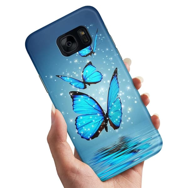 Samsung Galaxy S7 - Deksel/Mobildeksel Glitrende Sommerfugler