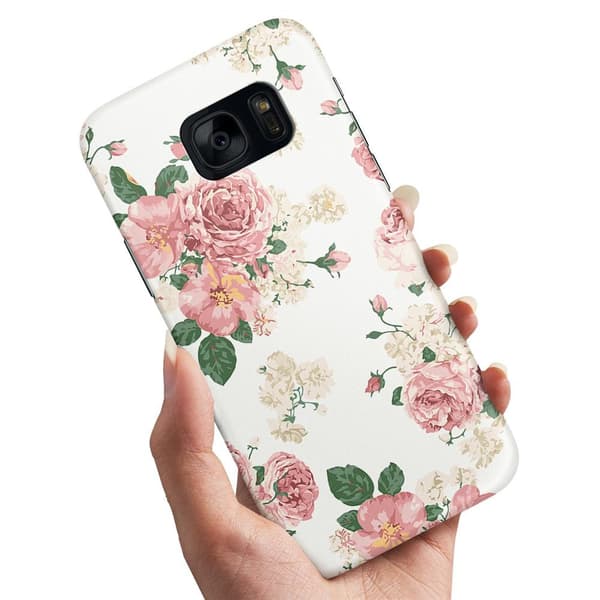 Samsung Galaxy S7 Edge - Deksel/Mobildeksel Retro Blomster