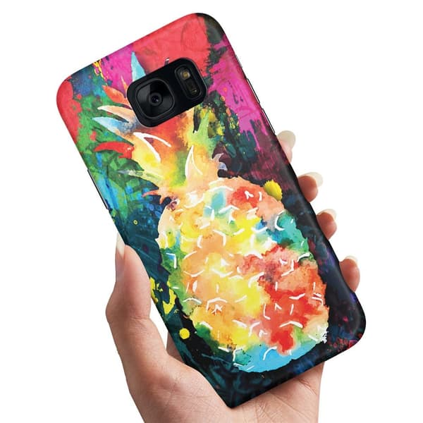 Samsung Galaxy S7 Edge - Deksel/Mobildeksel Regnbue Ananas