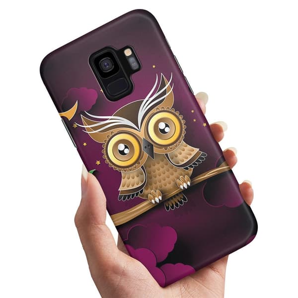 Samsung Galaxy S9 - Cover/Mobilcover Lysbrun Ugle