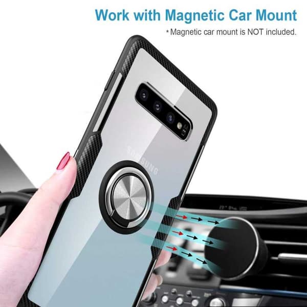 Samsung S10 praktisk stødsikkert cover med ringholder V4 (SM-G973F)