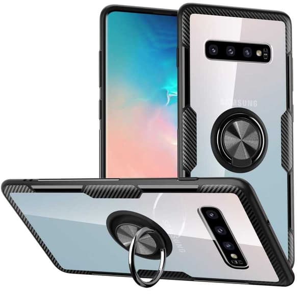 Samsung S10 praktisk stødsikkert cover med ringholder V4 (SM-G973F)
