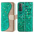 Pikkukuva 1 / 10: SKALO Samsung S22 Croco Kimaltava lompakkokotelo - Vihreä