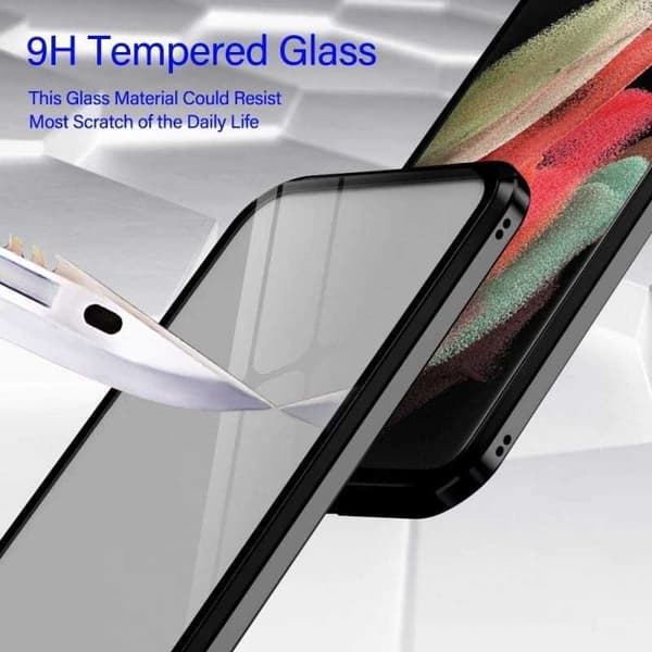 Samsung S21 Ultra Heltäckande Premium Skal Glassback V4