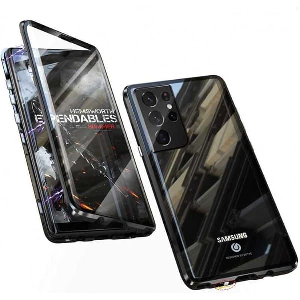 Samsung S21 Ultra Heltäckande Premium Skal Glassback V4