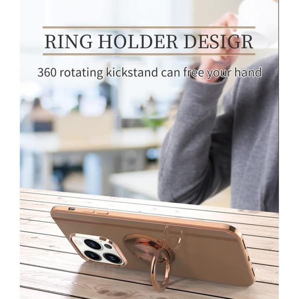 iPhone 13 Pro Elegant & Stöttåligt Skal med Ringhållare Flawless