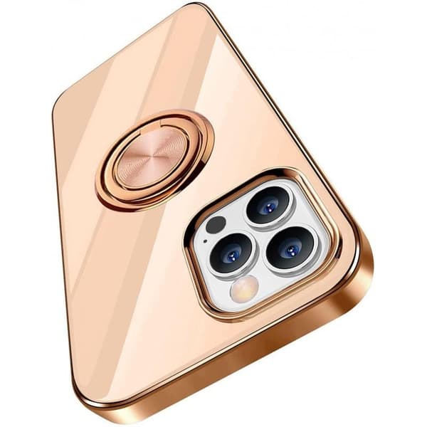 iPhone 13 Pro Elegant & Stöttåligt Skal med Ringhållare Flawless Sort