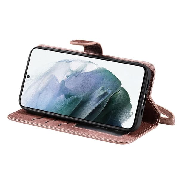 SKALO Samsung S22 Magneettinen kuori/lompakko "2 in 1" - - Ruusukulta