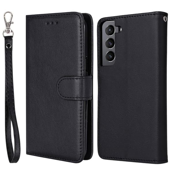 SKALO Samsung S22 Magneettinen kuori/lompakko "2 in 1" - - Musta