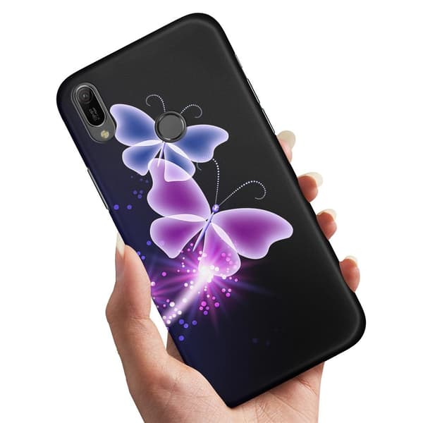 Xiaomi Redmi Note 7 - Cover/Mobilcover Lilla Sommerfugle