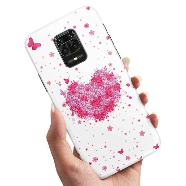 Xiaomi Redmi Note 9 Pro - Deksel/Mobildeksel Blomsterhjerte