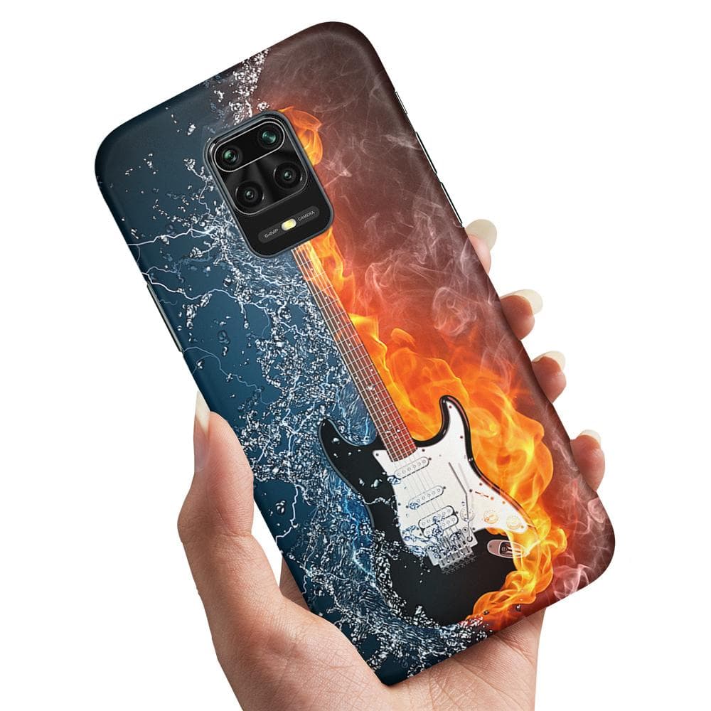 Xiaomi Redmi Note 9 Pro - Skal / Mobilskal Vatten & Eld Gitarr