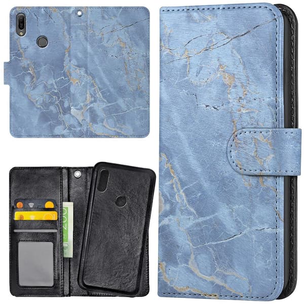 Huawei Y6 (2019) - Plånboksfodral/Skal Marmor