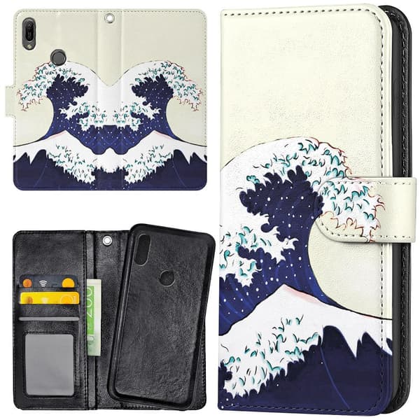 Huawei Y6 (2019) - Mobilcover/Etui Cover Flodbølge