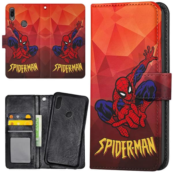 Huawei Y6 (2019) - Lompakkokotelo/Kuoret Spider-Man