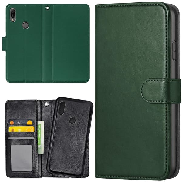 Huawei Y6 (2019) - Mobilcover/Etui Cover Mørkgrøn