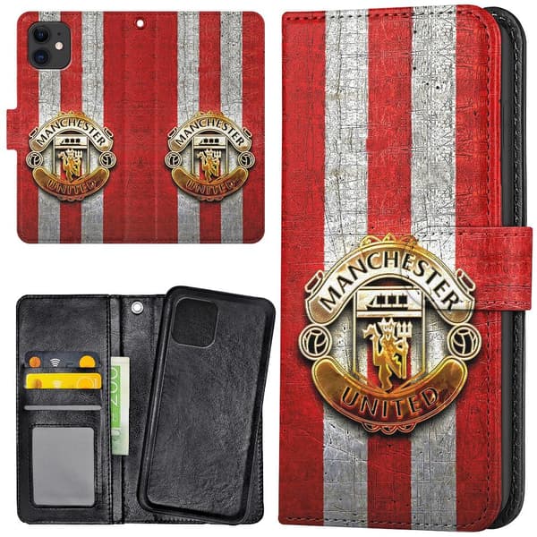 iPhone 12/12 Pro - Plånboksfodral/Skal Manchester United