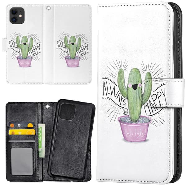 iPhone 12 Mini - Lommebok Deksel Happy Cactus