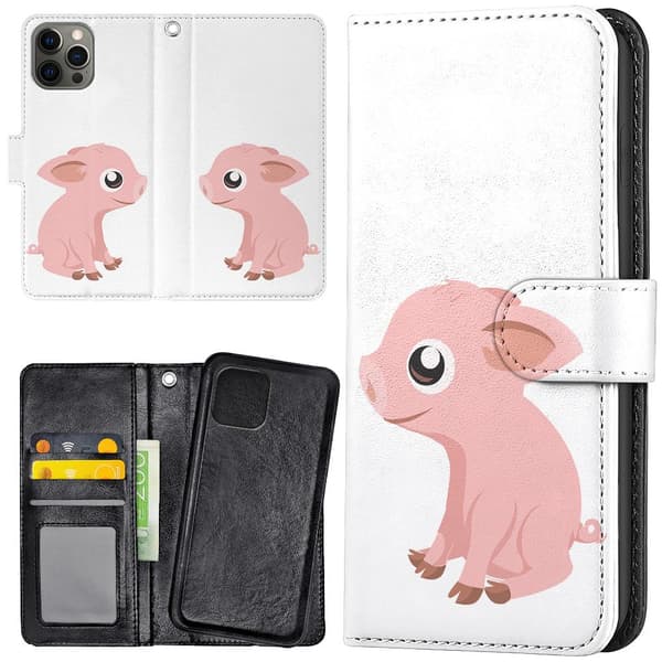 iPhone 12 Pro Max - Lommebok Deksel Minigris
