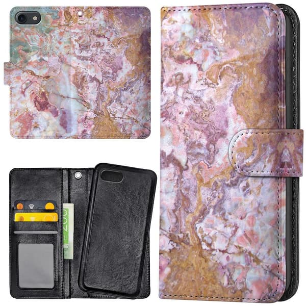 iPhone 6/6s Plus - Plånboksfodral/Skal Marmor