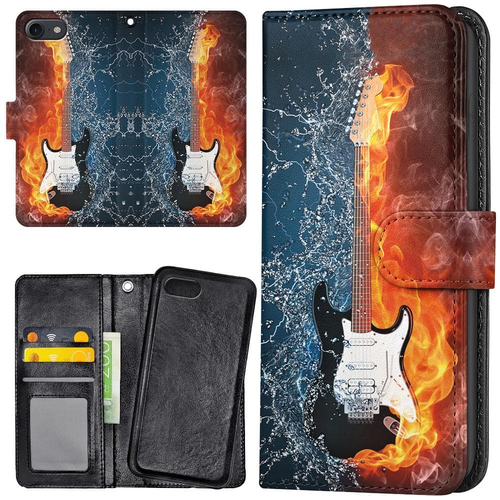 iPhone 7 - Mobilfodral Vatten och Eld Gitarr