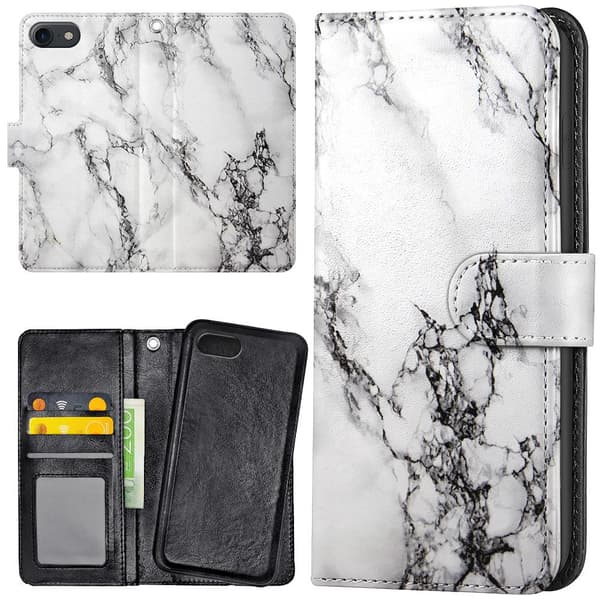 iPhone 7/8/SE - Lommebok Deksel Marmor