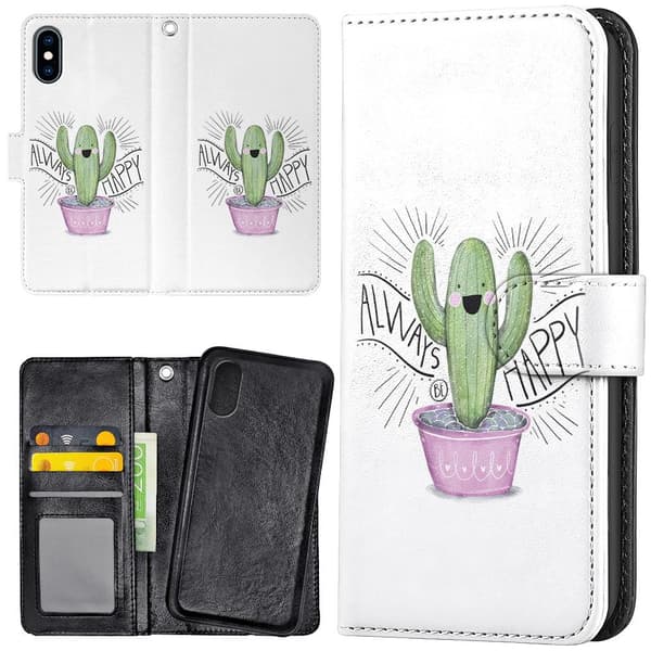 iPhone X/XS - Lompakkokotelo/Kuoret Happy Cactus